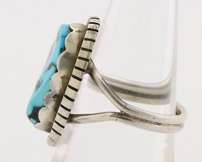 Navajo Handmade Ring 925 Silver Turquoise Signed Tony Guerro C.80's