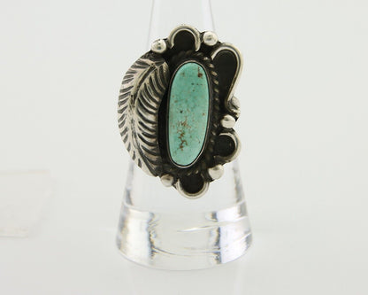 Navajo Handmade Ring 925 Silver Mine 8 Turquoise Native Artist C.80's