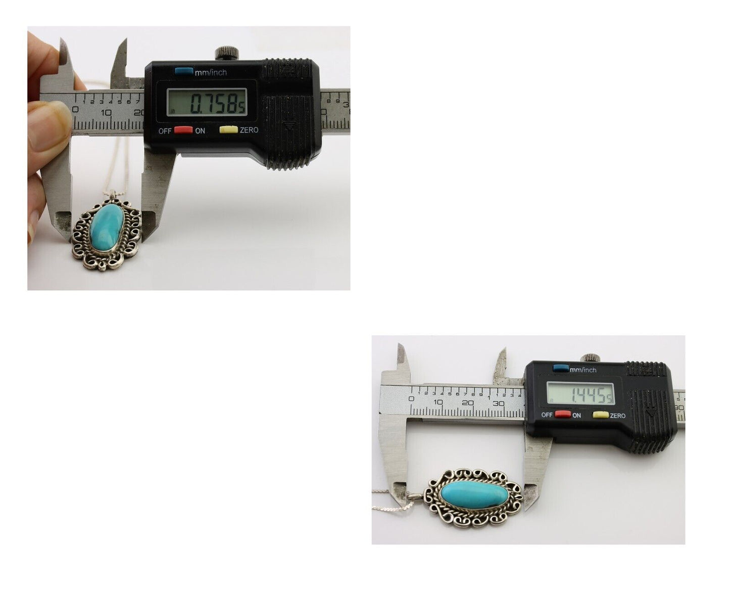 Navajo Necklace Pendant 925 Silver Turquoise Artist Wayne Etsitty C.80's