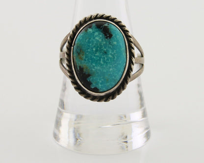Navajo Handmade Ring 925 Silver Turquoise Native American Artist C.80's
