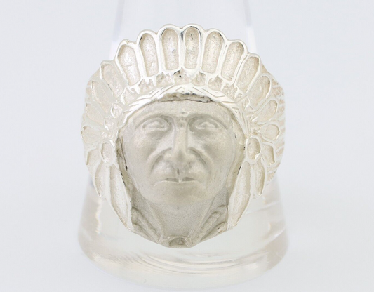 Indian Chief Ring 925 Sterling Silver SOLID CAST 925 STERLING SILVER Size 12