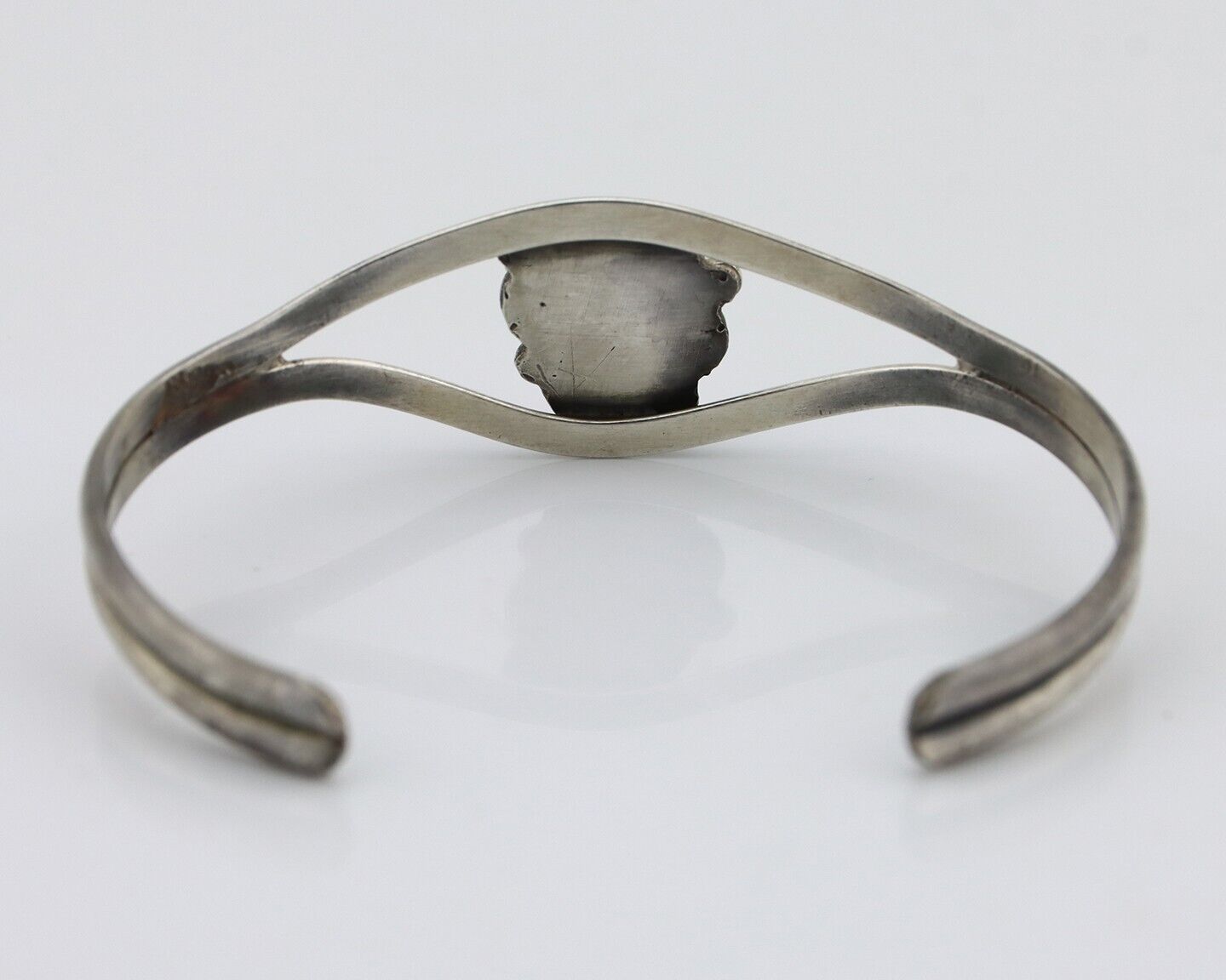 Navajo Bracelet 925 Silver Natural Red Coral Native American Artist C.80's