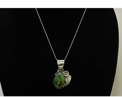 Navajo Necklace 925 Silver Natural Turquoise Handmade Native American C.80's