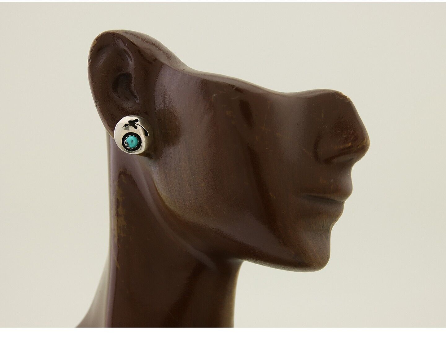 Navajo Handmade Earrings 925 Silver Turquoise Native American Artist C.80's