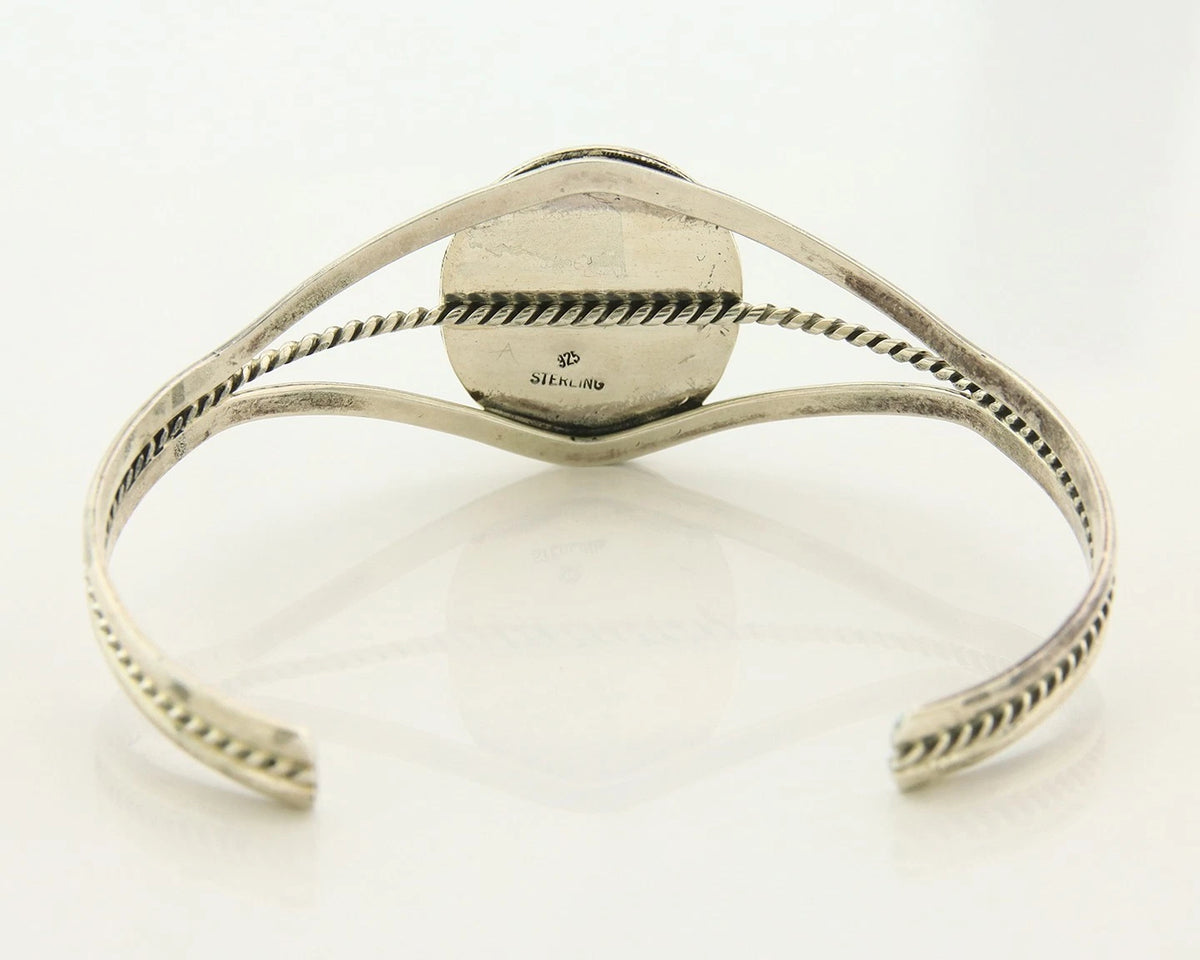 Navajo Cuff Bracelet 925 Sterling Silver Turquoise Vintage Handmade