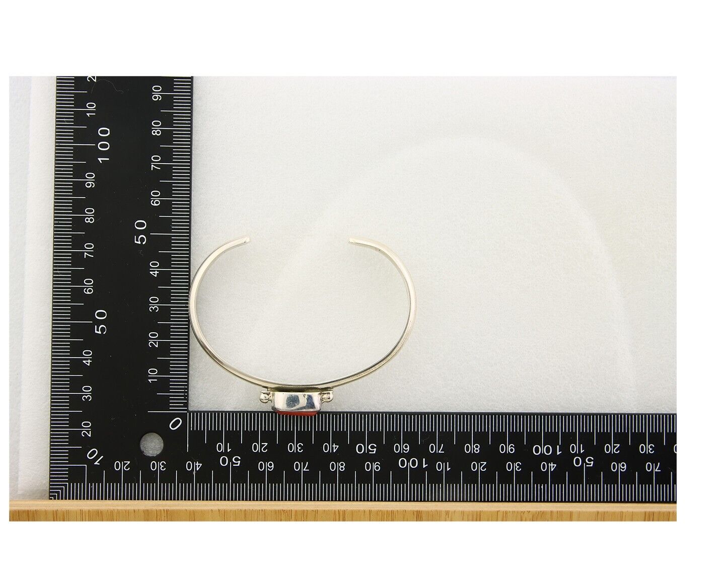 Navajo Bracelet .925 Silver Mediterranean Red Coral Cuff Native Artist C.80's