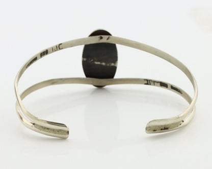 Navajo Bracelet 925 Silver Kingman Turquoise Artist Signed IJC C.80's