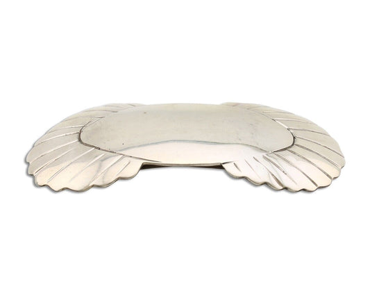 Women's Navajo Hair Clip Hand Stamped 925 Silver Artist Signed C Montoya C.80's