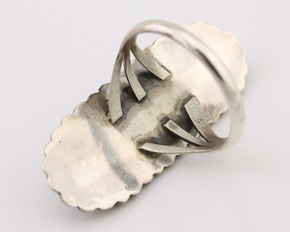 Navajo Handmade Ring 925 Silver Natural Turquoise Native American Artist C.80's