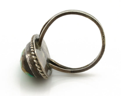 Navajo Ring .925 Silver Royston Turquoise Native American Artist C.1980's