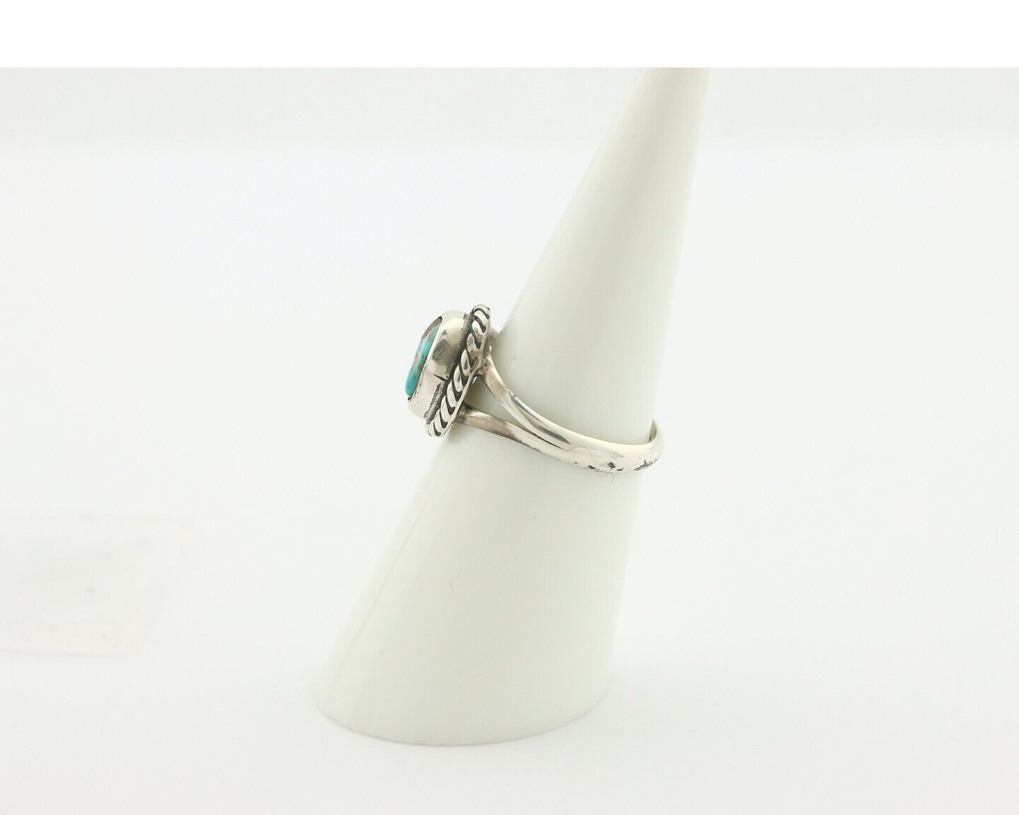 Navajo Ring .925 Silver Kingman Turquoise Native American Turquoise C.80's