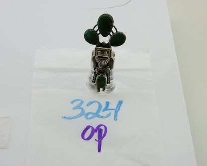 Navajo Kachina Ring 925 Silver Royston Turquoise Signed Broken Arrow C.80's