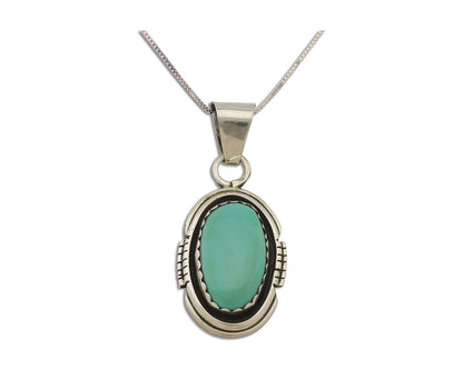Navajo Necklace 925 Silver Turquoise Native American Artist C.80's