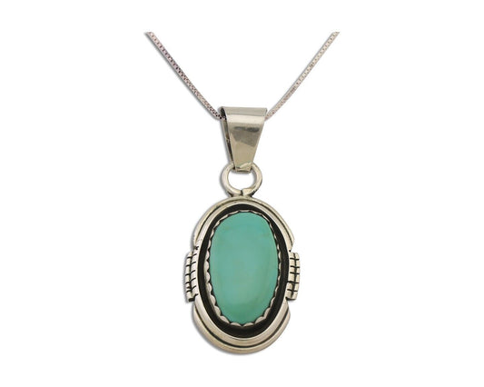 Navajo Necklace 925 Silver Turquoise Native American Artist C.80's