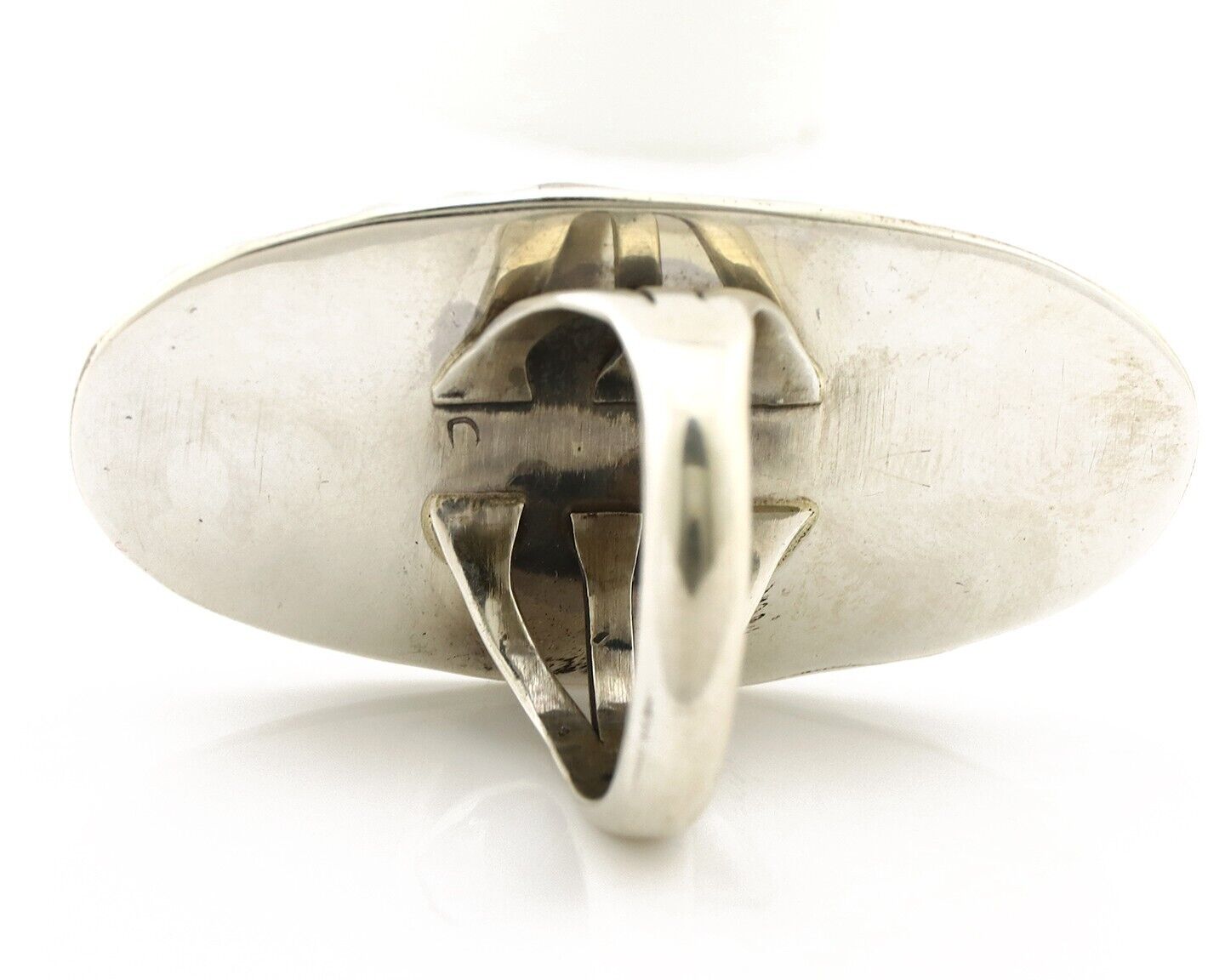 Navajo Ring 925 Silver Natural Mined Turquoise Signed Phillip Zachary C.80s