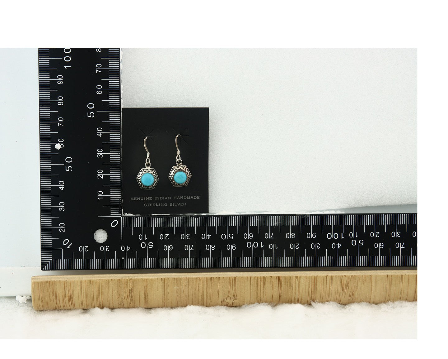 Navajo Earrings Sterling Silver Turquoise Dangle Vintage Authentic