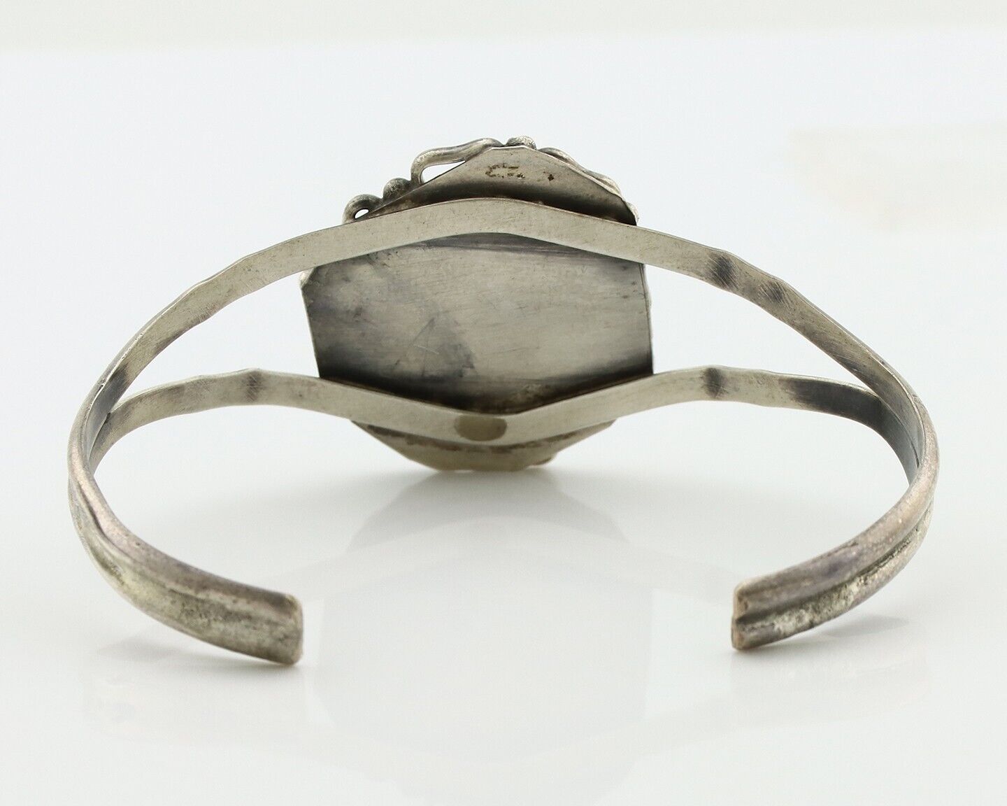 Navajo Bracelet 925 Silver Natural Turquoise Artist Signed Thompson Platero C80s