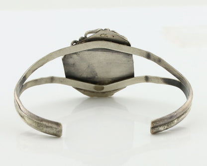 Navajo Bracelet 925 Silver Natural Turquoise Artist Signed Thompson Platero C80s