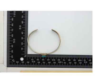 Navajo Cuff Bracelet 925 Silver Turquoise Cuff Artist Signed EG C.80's