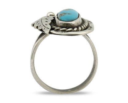 Navajo Handmade Ring 925 Silver Turquoise Native American Artist Signed J C.80's