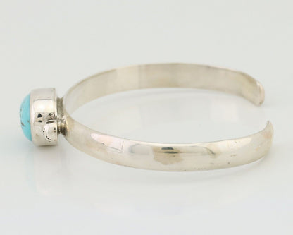 Navajo Cuff Bracelet 925 Silver Natural Blue Turquoise Native American C.80's