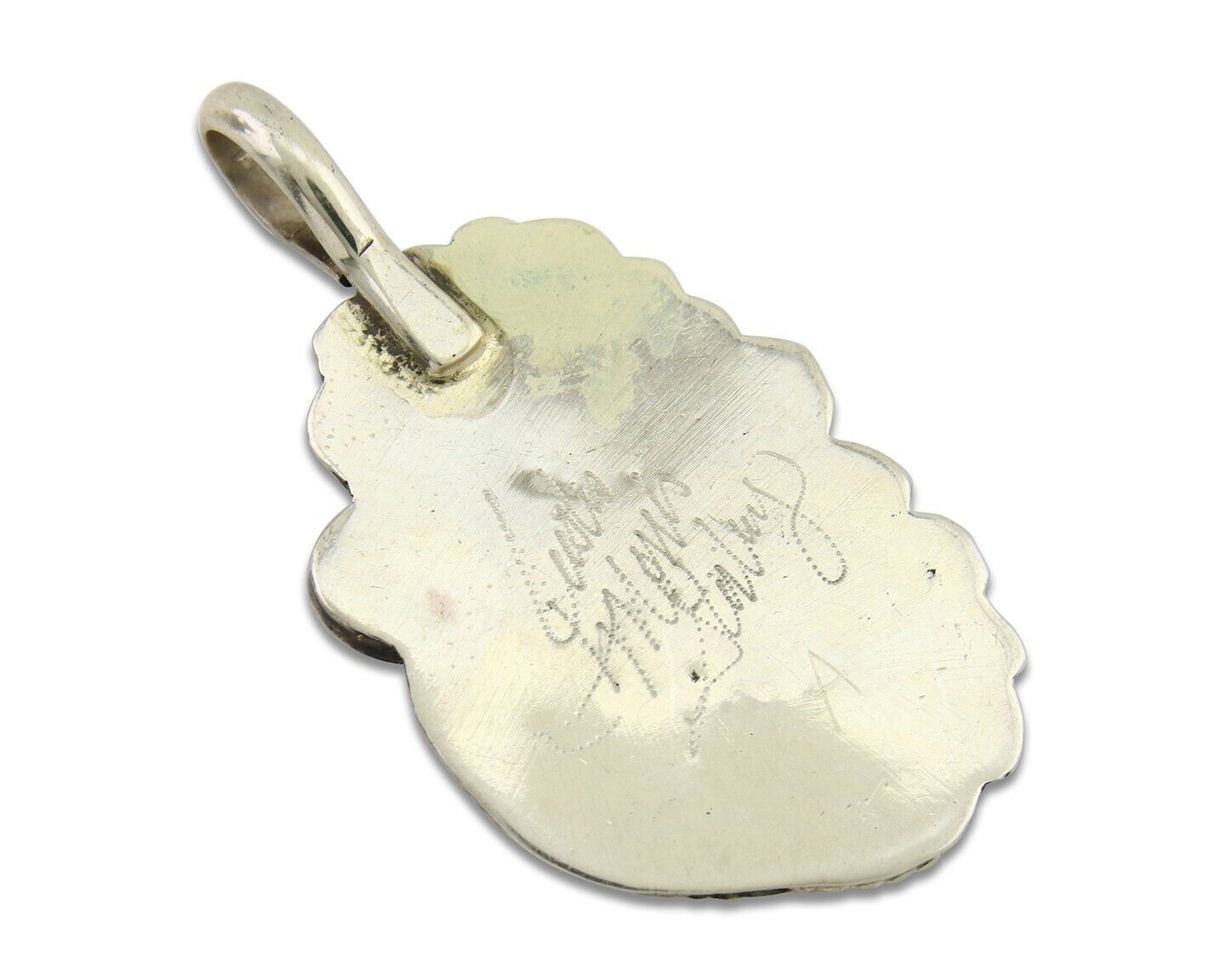 Navajo Necklace 925 Silver Spiderweb Turquoise Artist Signed Justin Morris C80s