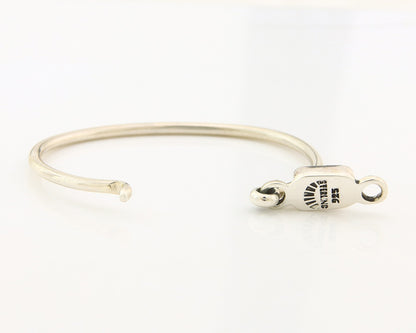 Navajo Bracelet Sterling Silver Natural Red Coral Artist Signed Sunrise