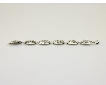 Navajo Hamdmade Concho Bracelet 925 Silver Native Artist Signed C Montoya C.80's