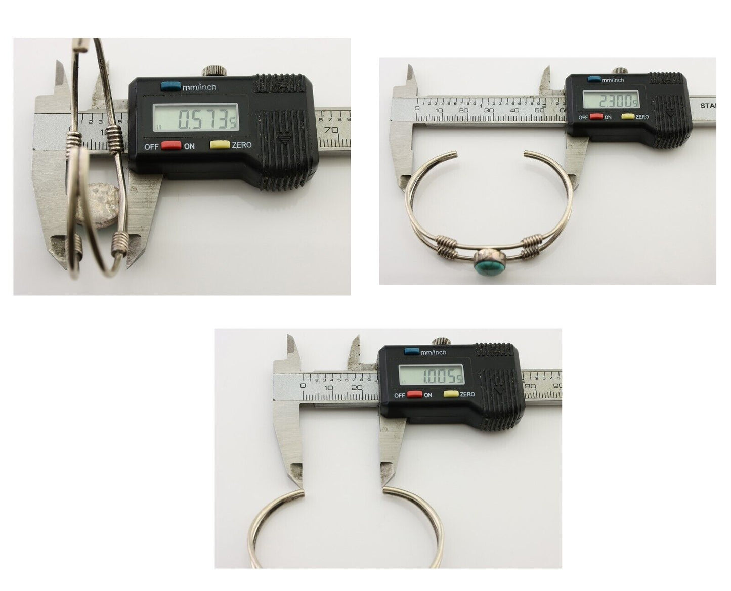 Navajo Bracelet 925 Silver Natural Blue Turquoise Native American C.80's