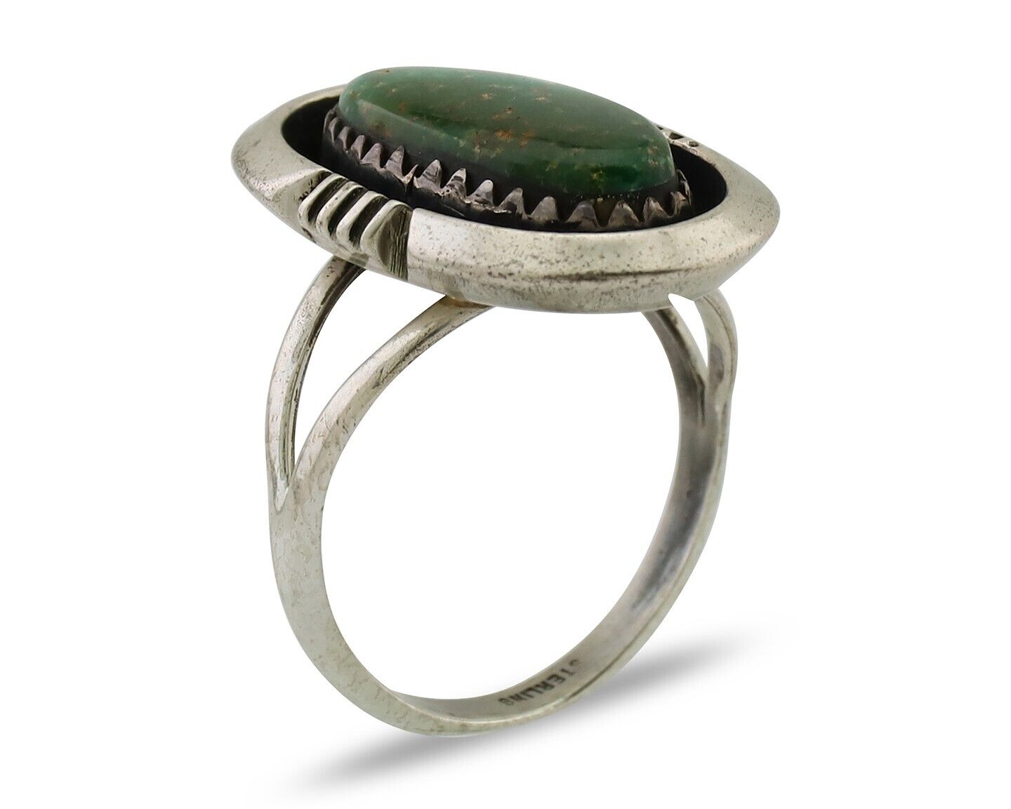 Navajo Ring 925 Silver Natural Turquoise Native American Artist C.80's