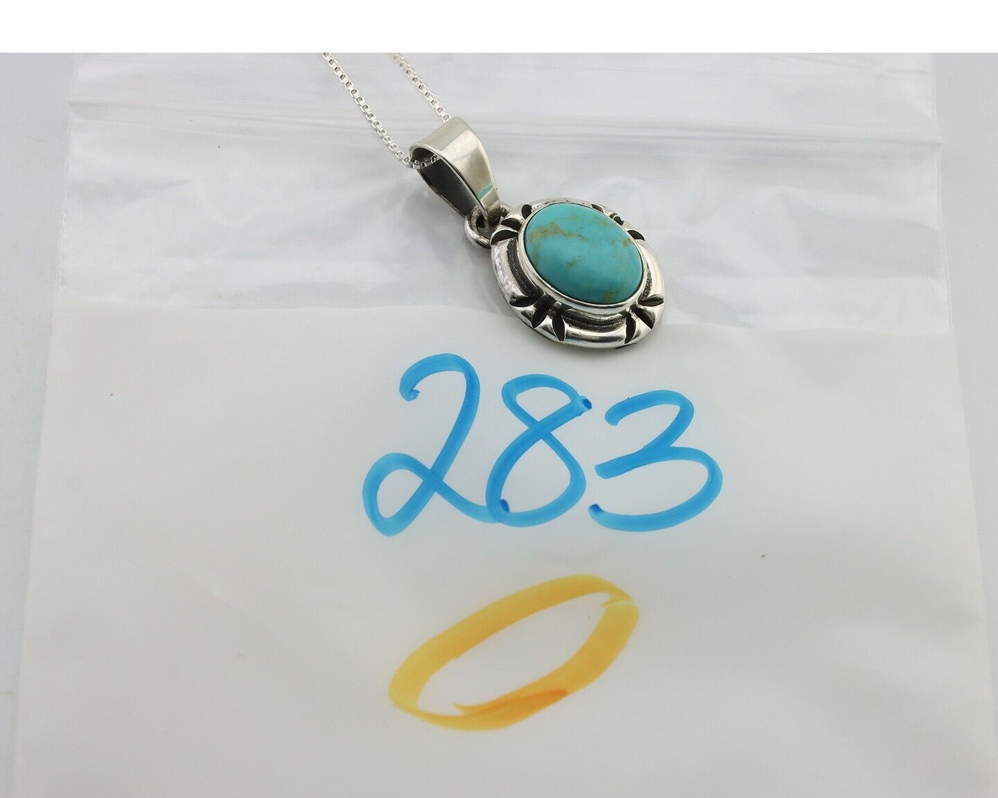 Navajo Necklace 925 Silver Arizona Turquoise Handmade Signed Gecko C.90's