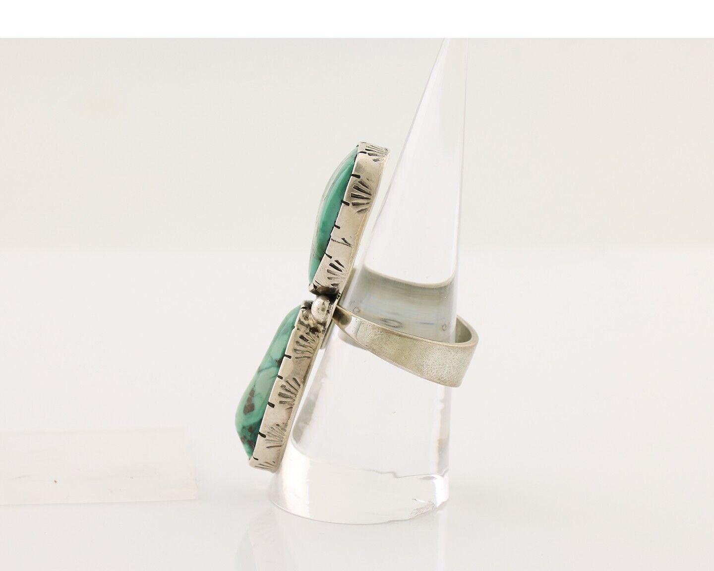 Navajo Handmade Ring 925 Silver Damele Tuquoise Artist Signed M Guerro C.80's