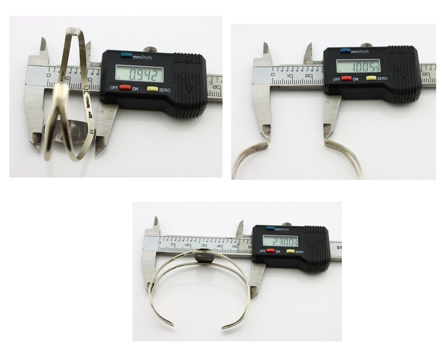 Navajo Bracelet 925 Silver Kingman Turquoise Artist Signed IJC C.80's