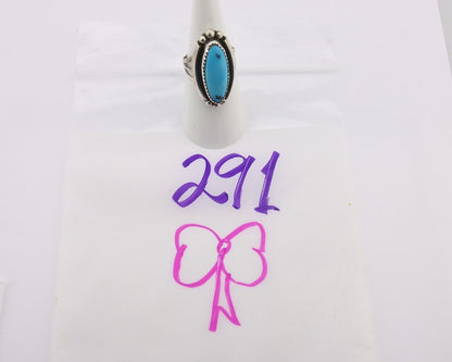 Navajo Ring 925 Silver Sleeping Beauty Turquoise Native American C.80's