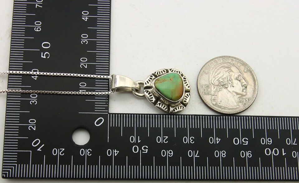 Navajo Necklace 925 Silver Natural Turquoise Artist Signed C Montoya C.80's