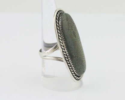Navajo Ring 925 Silver Natural Turquoise Artist Signed G C.80's
