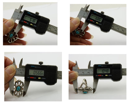 Navajo Sand Cast Ring 925 Silver Sleeping Beauty Turquoise Artist C.80's