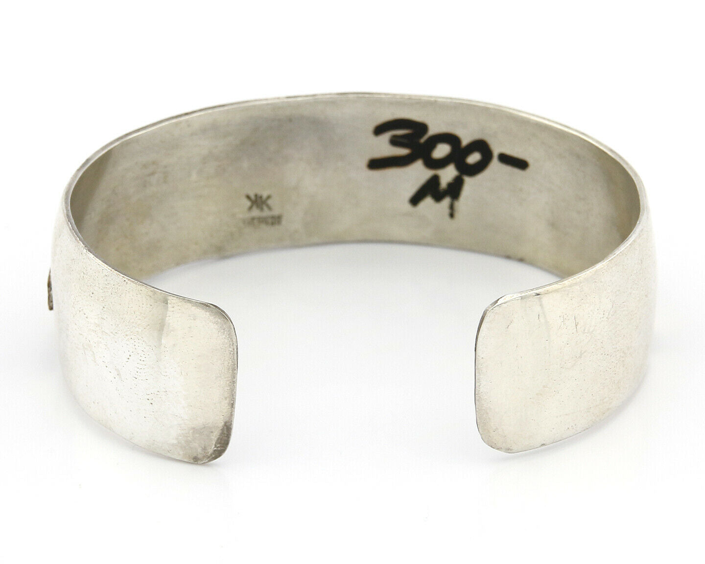 Navajo Artist Signed Jacob Kahe .925 Silver 12k Gold Plate Pictograph Cuff