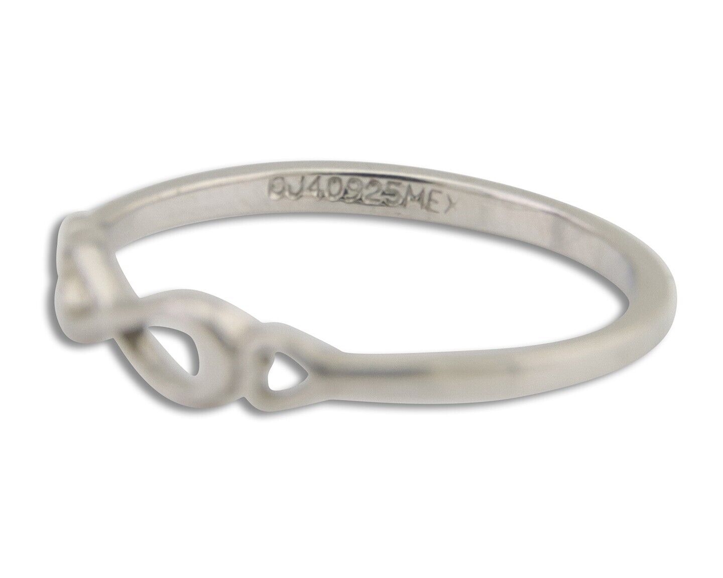 Infinity Heart Promise Ring 925 Solid Silver Size 6.0