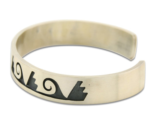Hopi Bracelet 925 Silver Handmade Signed Darren Seweyestewa C.80's