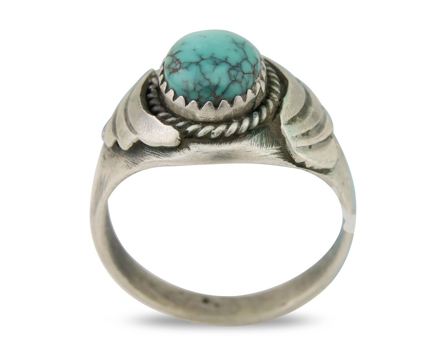 Navajo Ring 925 Silver Turquoise Turpen's Pawn Vault Artist Native C.80's