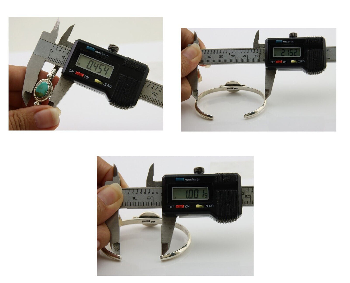 Navajo Kingman Turquoise Bracelet 925 Silver Artist Native American C.80's