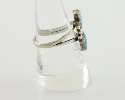 Navajo Ring 925 Silver Sleeping Beauty Turquoise Native American Artist C.80's