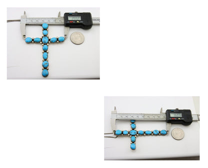 Navajo Necklace 925 Silver Natural Turquoise Native American Artist C.80's