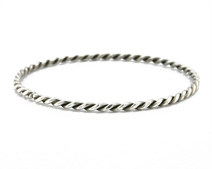 Navajo Rare Handmade 2 Row Braided .925 SOLID Sterling Silver Bracelet