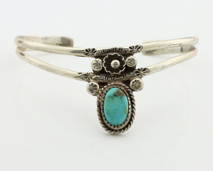 Navajo Bracelet 925 Silver Kingman Turquoise Artist Native American C.80's