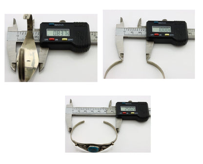 Navajo Bracelet 925 Silver Blue Spiderweb Turquoise Native American C.80's