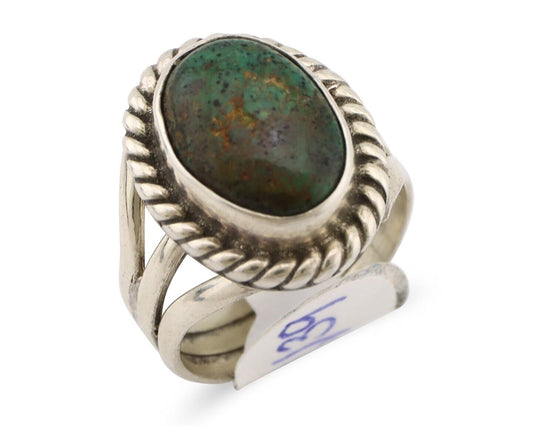 Navajo Ring 925 Silver Arizona Turquoise Native American Artist C.80's