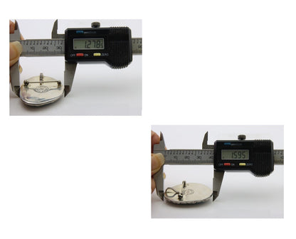 Navajo Pin 925 Silver Natural Blue Turquoise Artist Signed Hyson Craig C.80's