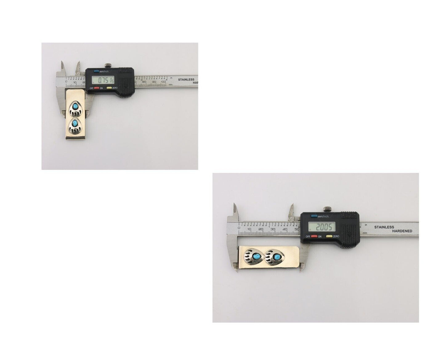 Navajo Claw Money Clip Handmade .925 Silver & .999 Nickle Native Artist C.80's